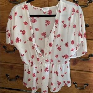 SIENNA SKY floral button up blouse